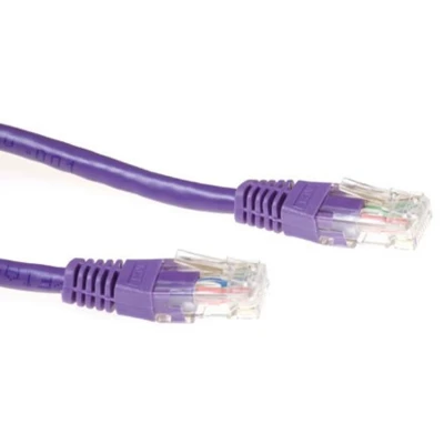 Afbeelding van ACT IB6610 U/UTP CAT6A Patchkabel Paars 10 meter
