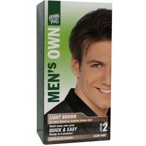 Afbeelding van Hennaplus Men&#039;s Own Haarkleuring Light Brown 80ML