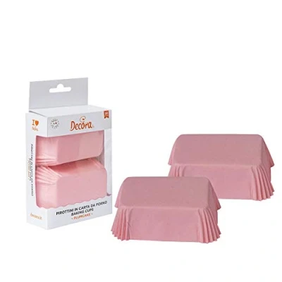Afbeelding van Mini Plumcake Bakvorm Roze 80x50x32(h) mm 36 stuks