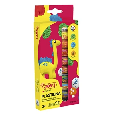 Afbeelding van Jovi Pakje plasticine, 10 repen van 15 gram, multicolor assortiment, glutenvrij (90/10)