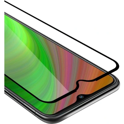 Afbeelding van Cadorabo Screenprotector geschikt voor Samsung Galaxy A32 5G Volledig scherm pantserfolie Beschermfolie in TRANSPARANT met ZWART Gehard (Tempered) display beschermglas 9H hardheid 3D Touch