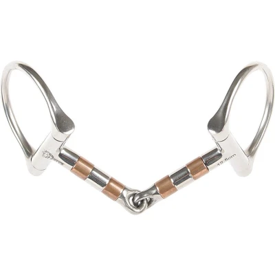 Afbeelding van Harry&#039;s Horse D trens koperen rollers 13mm 11.5 RVS