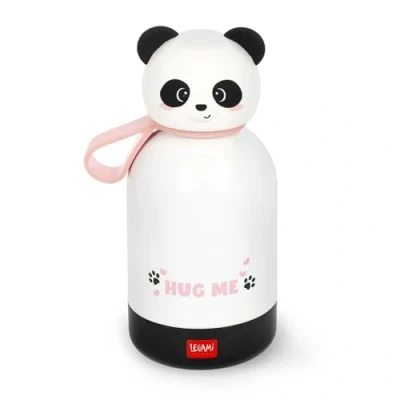 Afbeelding van Legami Thermosfles voor kinderen, Hot &amp; Cold BFF Panda, van dubbelwandig 18/8 roestvrij staal met luchtdichte sluiting, houdt 12 uur warm en 24 koud, inhoud 310 ml