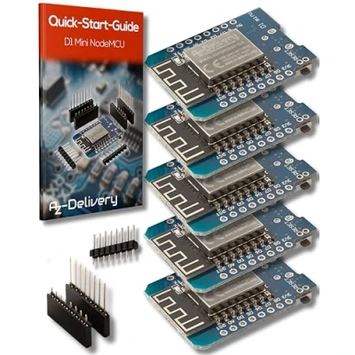 Afbeelding van AZDelivery D1 Mini NodeMcu met ESP8266 12F WLAN Module CH340G Lua compatibel Arduino Inclusief E Book!