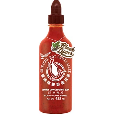Afbeelding van Flying Goose Srirachasaus zwarte peper 455 ml