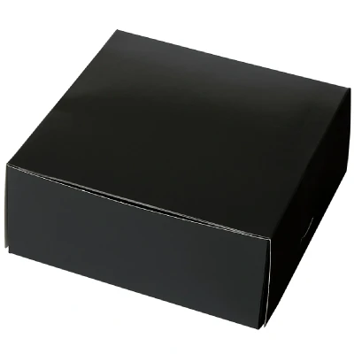 Afbeelding van Taartdoos 21x21x5cm. Zwart 3st