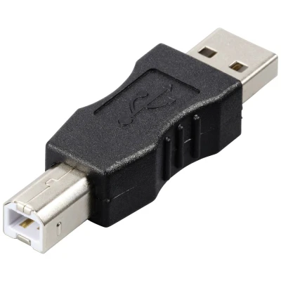 Afbeelding van Renkforce USB 2.0 Adapter [1x A stekker 1x B stekker] rf usba 03 Vergulde steekcontacten