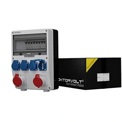 Afbeelding van Stroomverdeler TD S met 4 x 230 V 2 16 A CEE Mennekes stopcontacten, bouwstroomverdeler, wandverdeler, stekkerverdeler, doktersspanning
