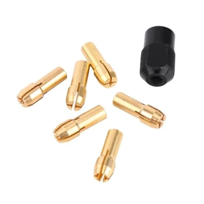 Afbeelding van Collet Chuck M8 X 0.75mm Zwart Cap Size Power Tool Messing en Koolstofstaal Meterial Handmatig voor Rotary Tools Galax Pro Roterende Gereedschapshuls
