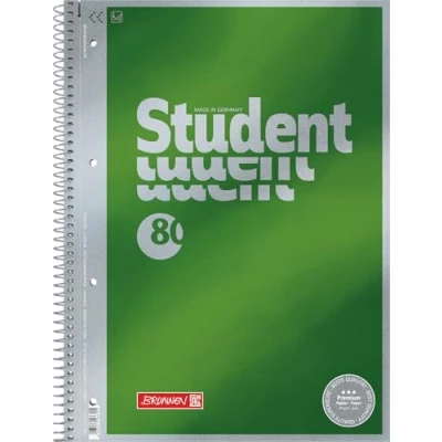 Afbeelding van Brunnen 1067140 Notitieblok/Collegeblok Student Premium (veredeld dekblad met metallic effect, A4, ongelinieerd/blanco, 90 g/m², 80 vellen)