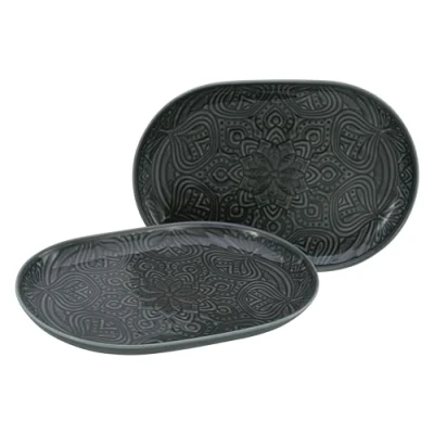 Afbeelding van CreaTable, 21631, serie Orient Mandala, 2 delige serviesset, bordenset van porselein, vaatwasser en magnetronbestendig, Made in Europe