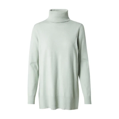 Afbeelding van ONLY Dames Onlibi Ls Long Slit Rolhals Cc KNT gebreide trui, Aqua Gray/Detail: melange, XS