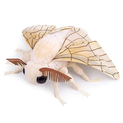 Afbeelding van lilizzhoumax Mot pluche 38 cm, simulatie diermotten, pluche, schattig zacht speelgoed, motten, insect, wilde dieren, poppen, cadeau voor kinderen en vrienden