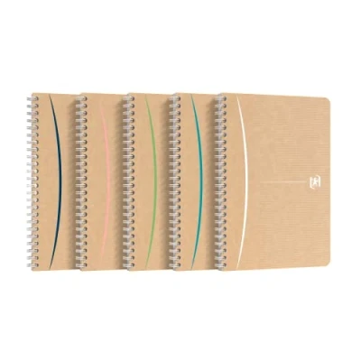 Afbeelding van Oxford Touareg spiraalschrift, 180 bladzijden, ft A5, geruit 5 mm, geassorteerde kleuren stuks