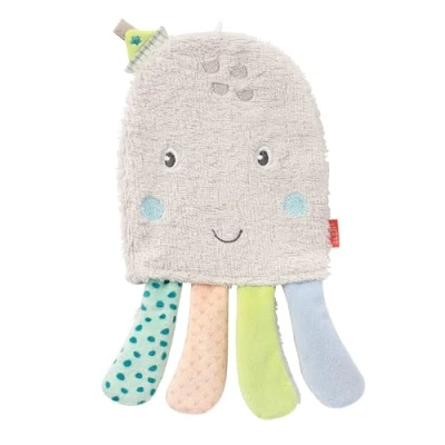 Afbeelding van Fehn 054576 Waschhandschuh Oktopus Waschlappen mit Tiermotiv Für fröhlichen Badespaß Babys und Kinder ab 0+ Monaten Größe: 25 cm