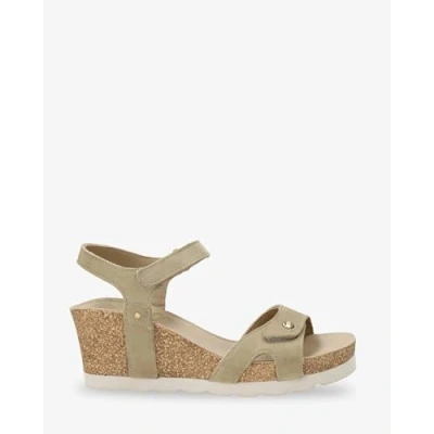 Afbeelding van Panama Jack Dames Julia Wedge Sandaal, Kaki B72, 41 EU