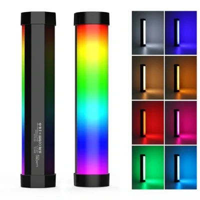 Afbeelding van LUXCEO V8 LED videolamp, RGB lichtstaaf fotografie, CRI 95+, ingebouwde batterij 2000mAh, 3000K/6000K, helderheid 5 100% instelbaar, 4 effecten voor TikTok, Vlog, YouTube, fotografie