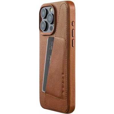 Afbeelding van MUJJO Leather Wallet Case iPhone 15 Pro Max bruin CL 042 TN
