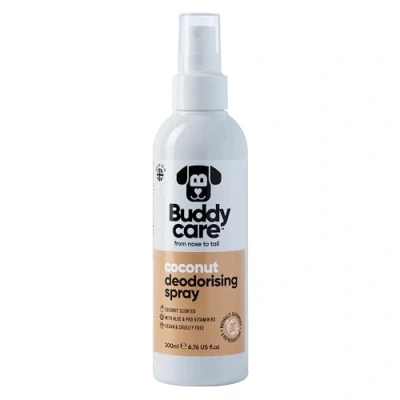 Afbeelding van Buddycare deodorisatiespray voor honden, kokosnoot, zoete en verzorgende met aloë vera Pro vitamine B5 (200 ml, 1 stuks)