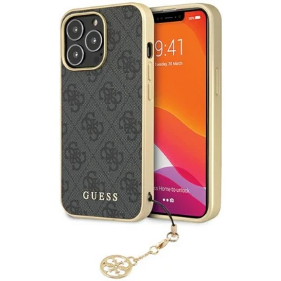 Afbeelding van Guess GUHCP14LGF4GGR iPhone 14 Pro 6.1&quot; szary/grijs hardcase 4G Charms collectie (Apple Pro), Smartphonehoes, Grijs