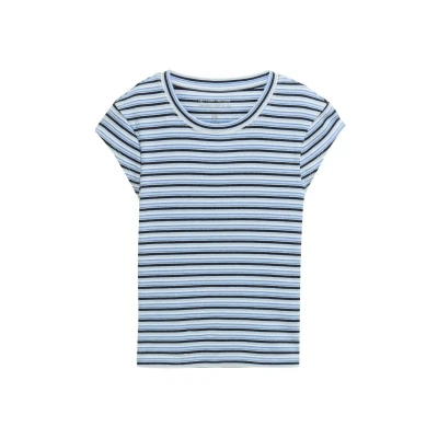Afbeelding van TOM Tailor MIT Streifenmuster Tshirt print voor kinderen, Maat: 128, Monocolor blue stripe
