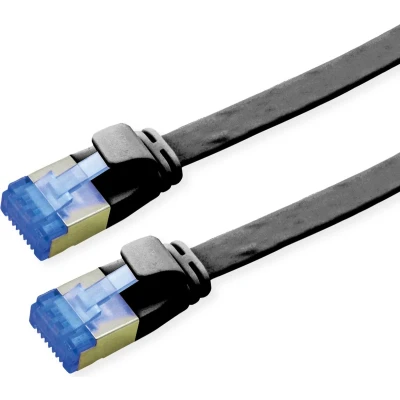 Afbeelding van VALUE FTP patchkabel, Cat.6A (Class EA), extra plat, zwart, 5 m
