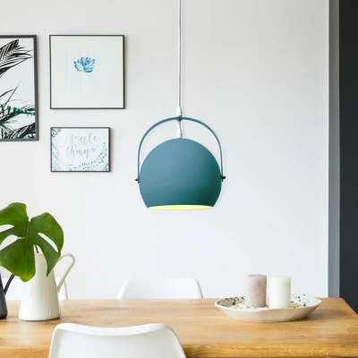 Afbeelding van Näve Hanglamp Colorado met ronde kap, blauw