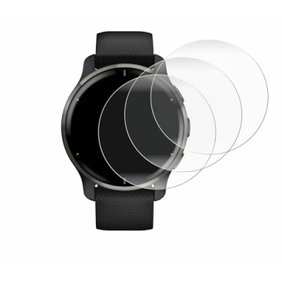Afbeelding van Savvies Screenprotector voor Garmin Venu 2 Plus Folie Beschermfolie transparant volledig dekking (4 Stuks)