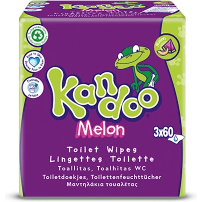 Afbeelding van Kandoo Vochtige Toiletdoekjes Melon 3 x 60 stuks