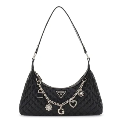 Afbeelding van GUESS schoudertas Everlee Top Zip Shoulder Bag Black zwart