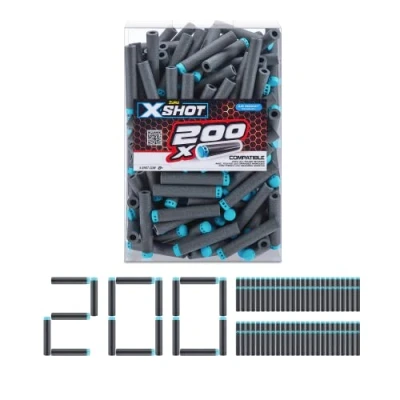 Afbeelding van XShot 365002022 Excel hervulling darten, 200 darts, Grijs/Blauw