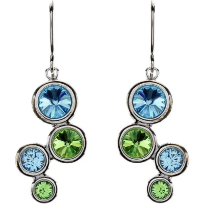 Afbeelding van Behave Oorbel hanger met swarovski elements blauw groen
