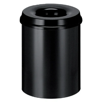Afbeelding van Papierbak vlamdovend 15ltr zwart
