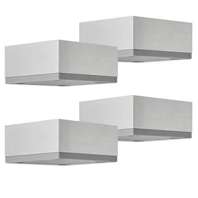 Afbeelding van 4x meubelvoeten MOTEL 65 x mm hoogte 30 zilver look geanodiseerd van SOTECH