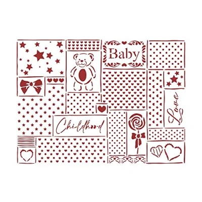 Afbeelding van Stamperia Stencil A5 Daydream Patchwork (KSD313) (DISCONTINUED)