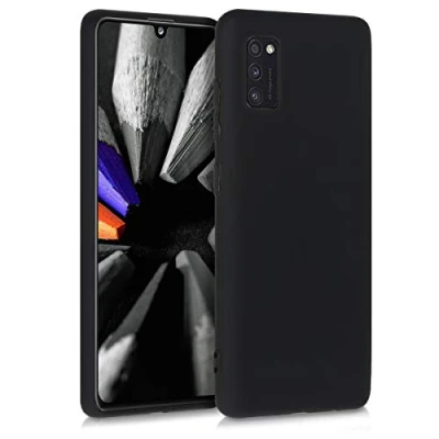 Afbeelding van kwmobile telefoonhoesje compatibel met Samsung Galaxy A41 hoesje Zachte case voor smartphone Back cover in mat zwart