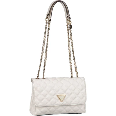 Afbeelding van GUESS Schoudertas Giully II Compound Convertible Flap Bag Creme White Crème