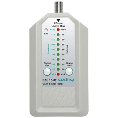Afbeelding van Axing BZU 10 02 CATV signaaltester, digitale kabel tv, meetinstrument, wit