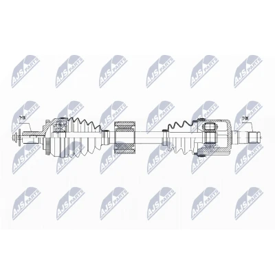 Afbeelding van NTY NPW VV 037 Aandrijfas Vooras links 534mm VOLVO: S80 I (TS, 184) 2.4 D, 2.4, 2.0, D5, Bifuel 1998 2006