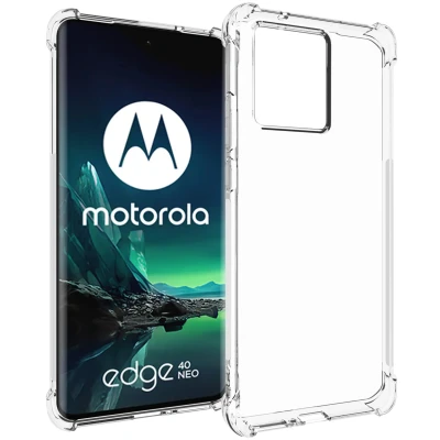 Afbeelding van Motorola Edge 40 Neo Hoesje Siliconen en TPU (zacht) iMoshion Backcover/Softcase Transparant Telefoonhoesje