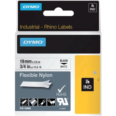 Afbeelding van Dymo 18489 (S0718120) Tape Zwart op wit (19 mm)