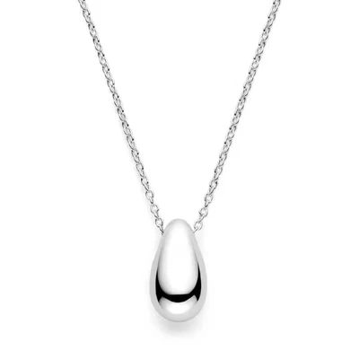 Afbeelding van zilver gerhodineerd collier druppel 41 43 45 cm 1339326