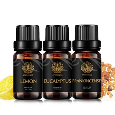 Afbeelding van Therapeutische kwaliteit eucalyptus etherische olie set voor het maken van kaarsen, 3 x 10 ml 100% pure wierook kit diffuser aromatherapie citroen massage