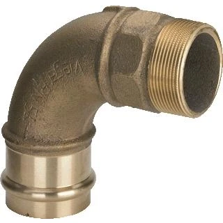 Afbeelding van Profipress overgangsbocht 90 brons 42 mm pers x 1.1/2&quot; bu.dr.