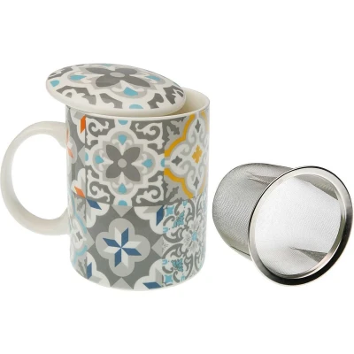 Afbeelding van Kop met theefilter Versa Alfama Porselein Keramiek (8 x 10 8 cm)