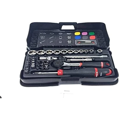 Afbeelding van Facom R.161 6P6 Ratel Plus 6 kant dopsleutelset, meerkleurig, 1/4 inch, 37 delige set