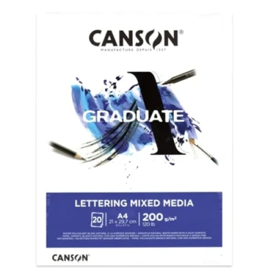 Afbeelding van CANSON Graduate Lettering Mixed Media Block, A4 200 g/m², 20 vellen, wit