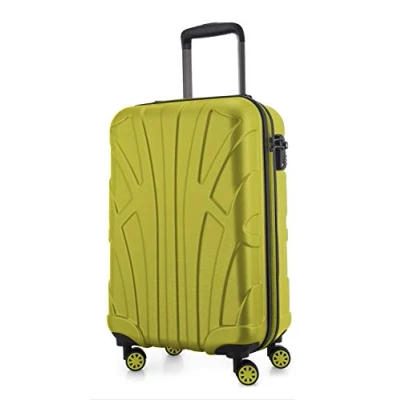 Afbeelding van Suitline Handgepäck Hartschalen Koffer Trolley Rollkoffer Reisekoffer, TSA, 55 cm, ca. 34 Liter, 100% ABS Matt, Farn