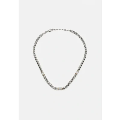 Afbeelding van Fossil JF04145998 Ketting Al Stacked Up staal zilverkleurig