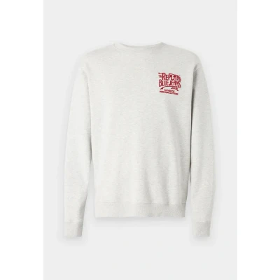 Afbeelding van Replay Sweater, Heren, Maat: 3XL, Light grey melange